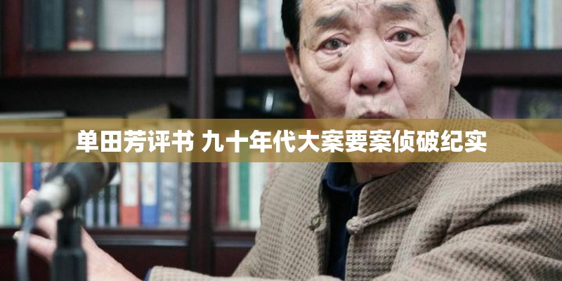 单田芳评书 九十年代大案要案侦破纪实