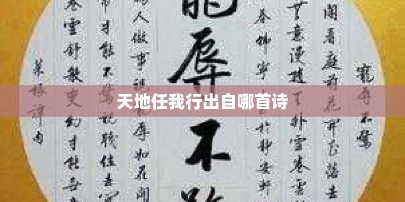 天地任我行出自哪首诗