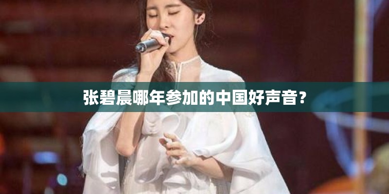 张碧晨哪年参加的中国好声音？