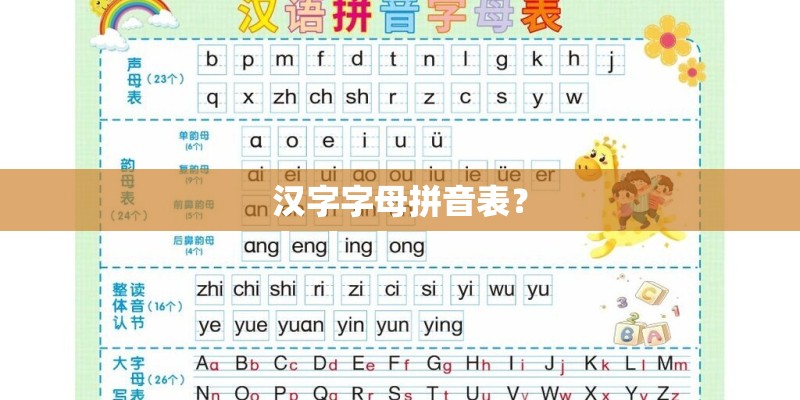 汉字字母拼音表？