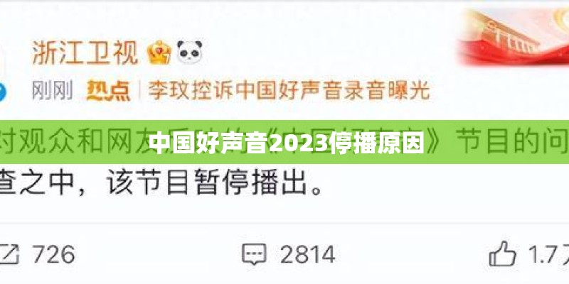 中国好声音2023停播原因