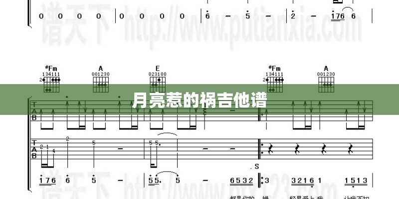 月亮惹的祸吉他谱