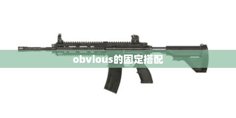 obvious的固定搭配